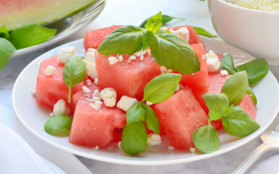 Meloen komkommer salade