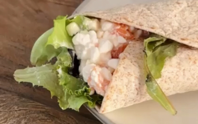 Volkoren wrap met zalm en Hütten Käse